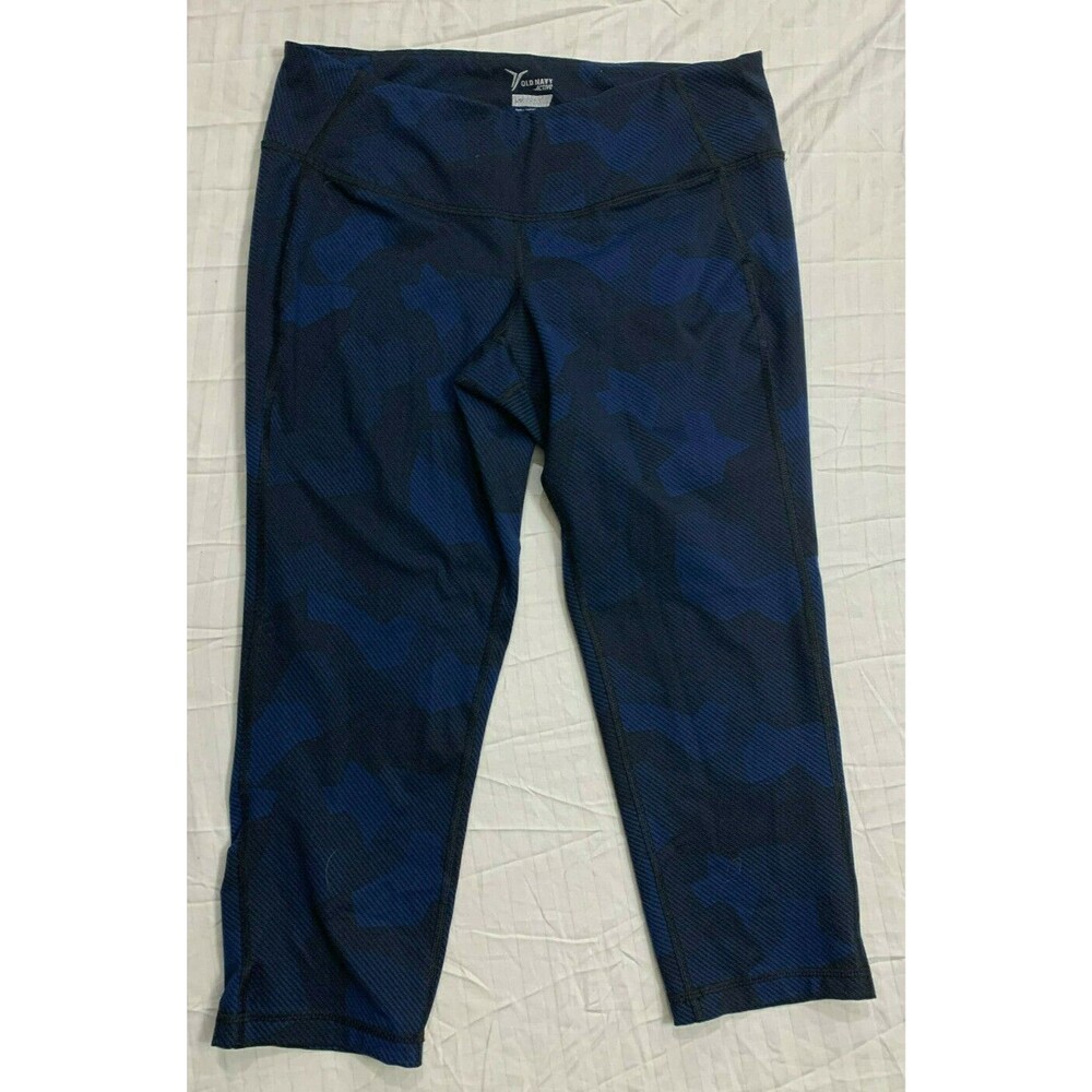 OLD NAVY WOMENS PULL ON ATHLETIC YOGA CAPRIS PANTS SIZE L